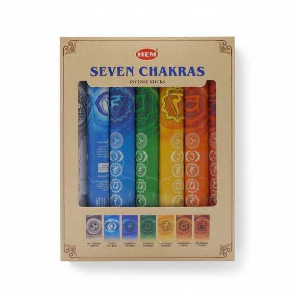 HEM Seven Chakras Incense Gift Set - 7 Scents 140 Sticks - New - Picture 5 of 6